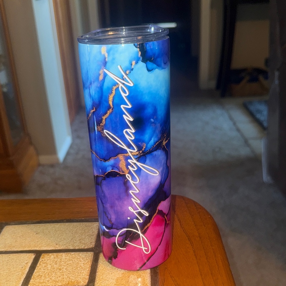 “Disneyland” unofficial Marbled tumbler EUC